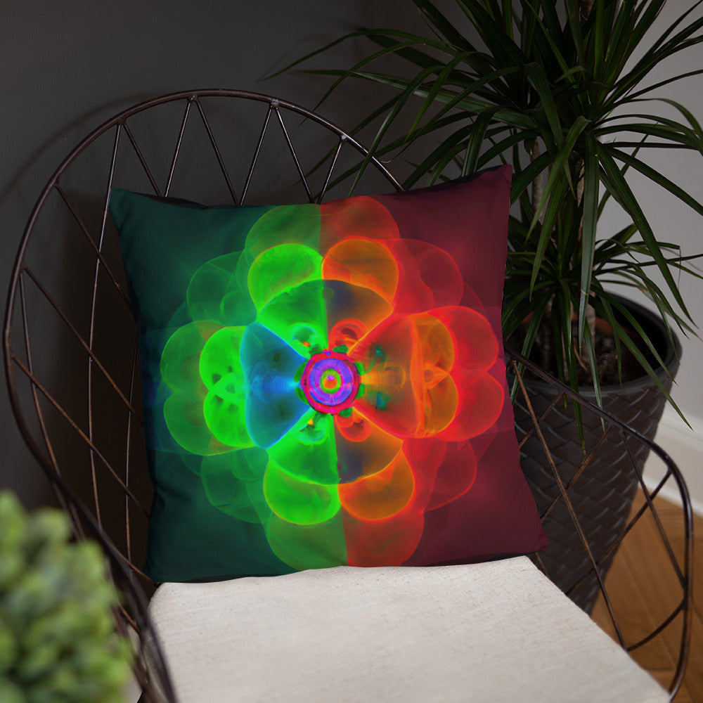 Pillow with Abstract Artwork