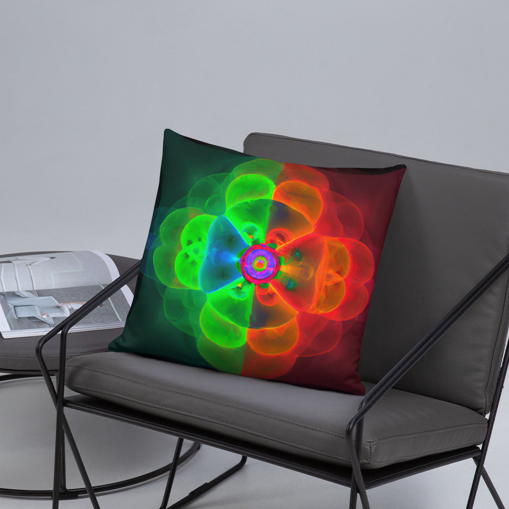 Pillow with Abstract Artwork