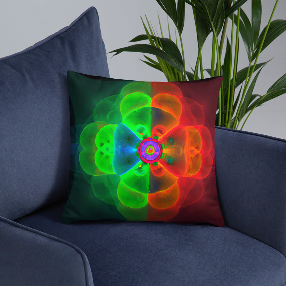 Pillow with Abstract Artwork