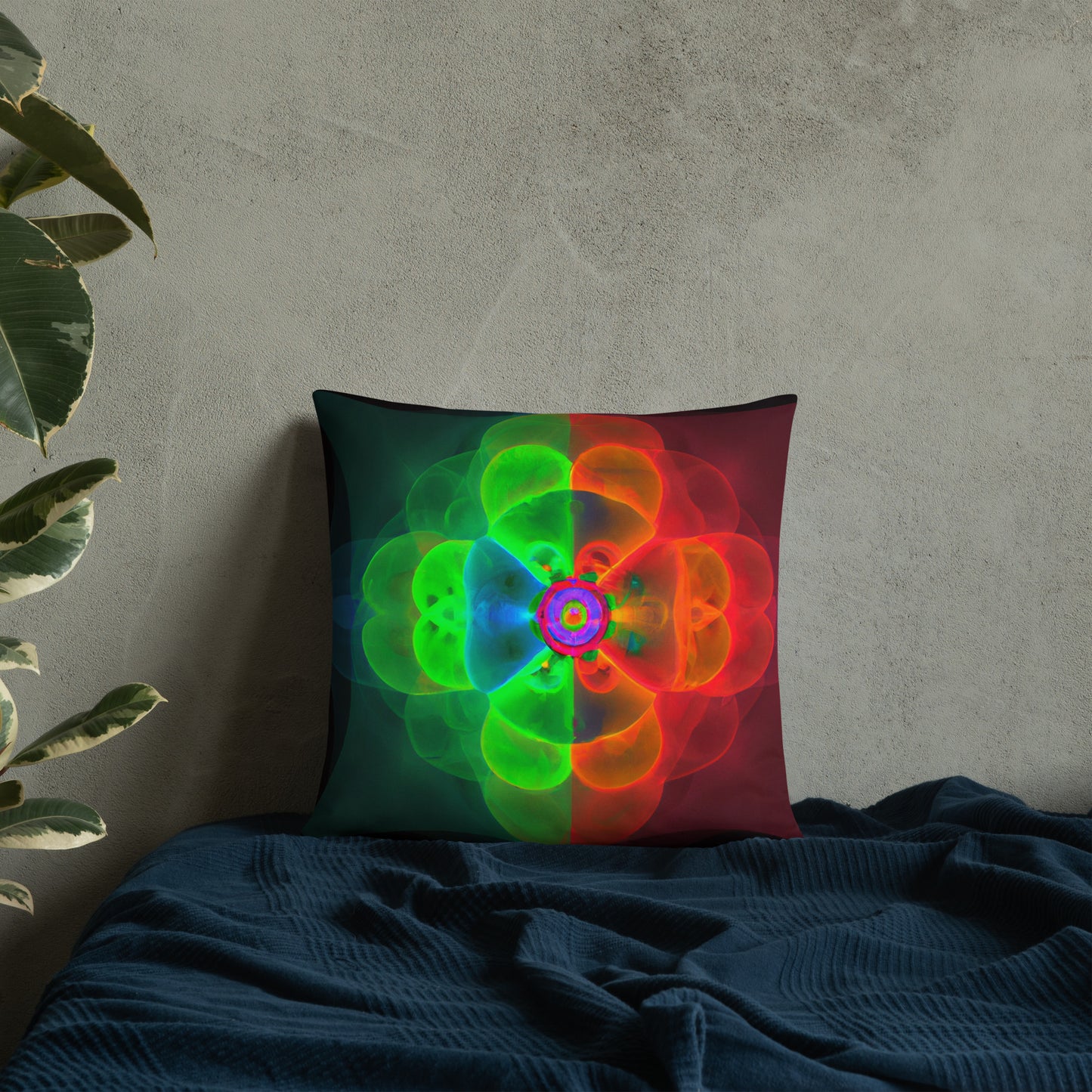 Pillow with Abstract Artwork