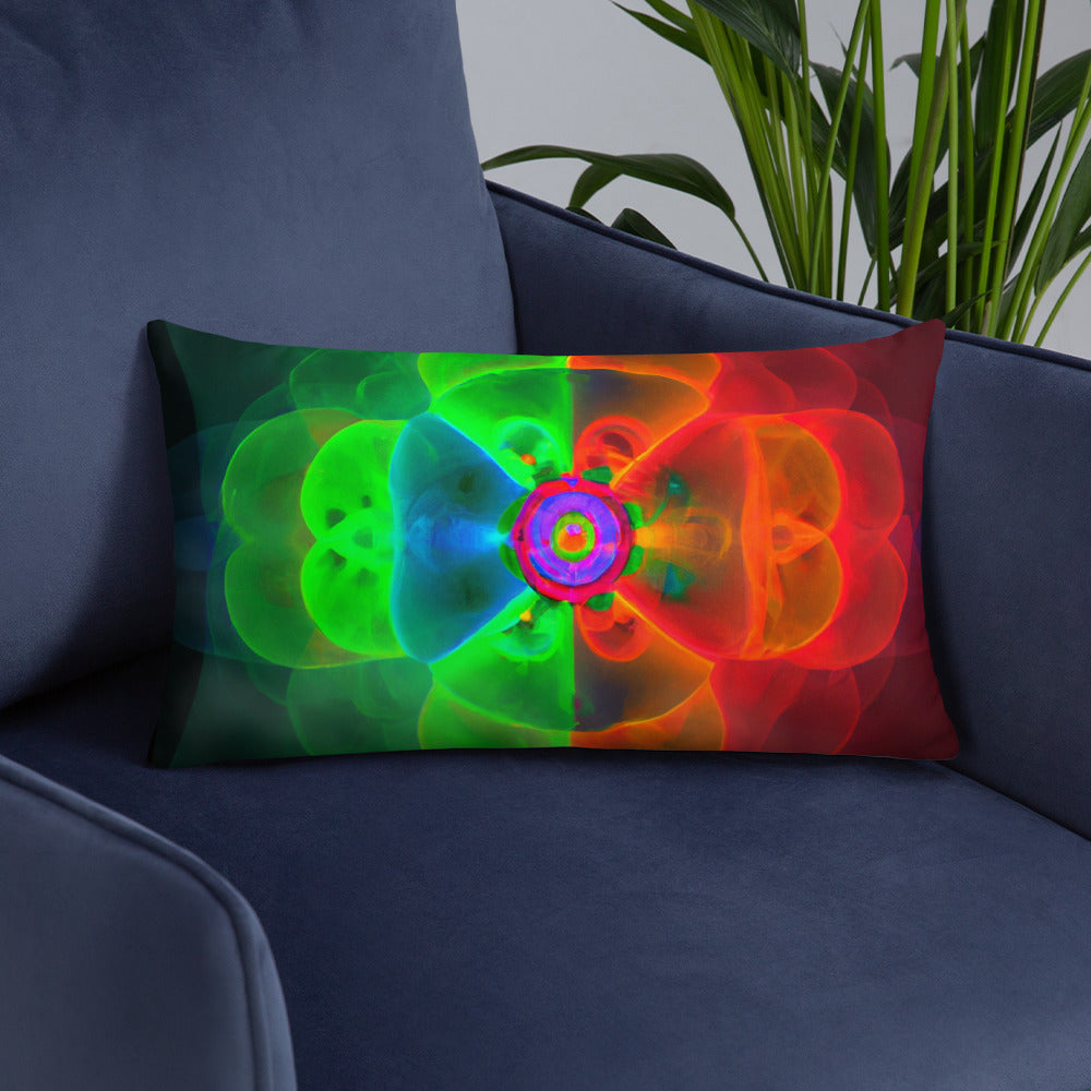 Pillow with Abstract Artwork