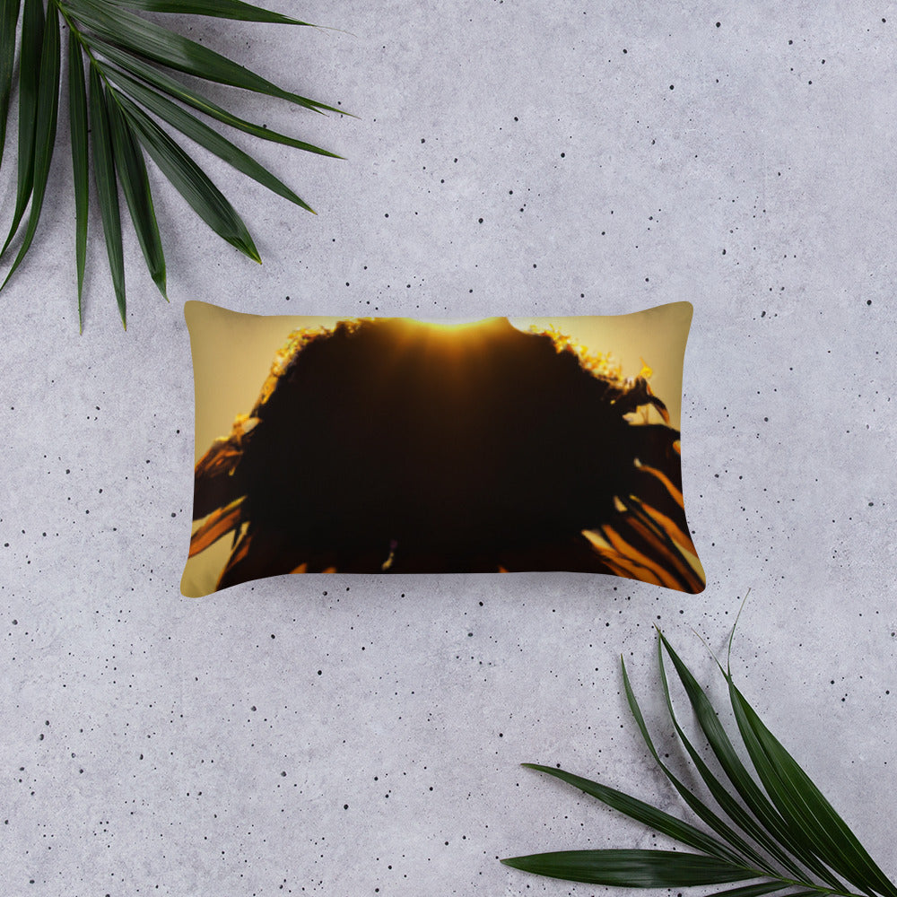 Pillow with Rising Sun Artwork