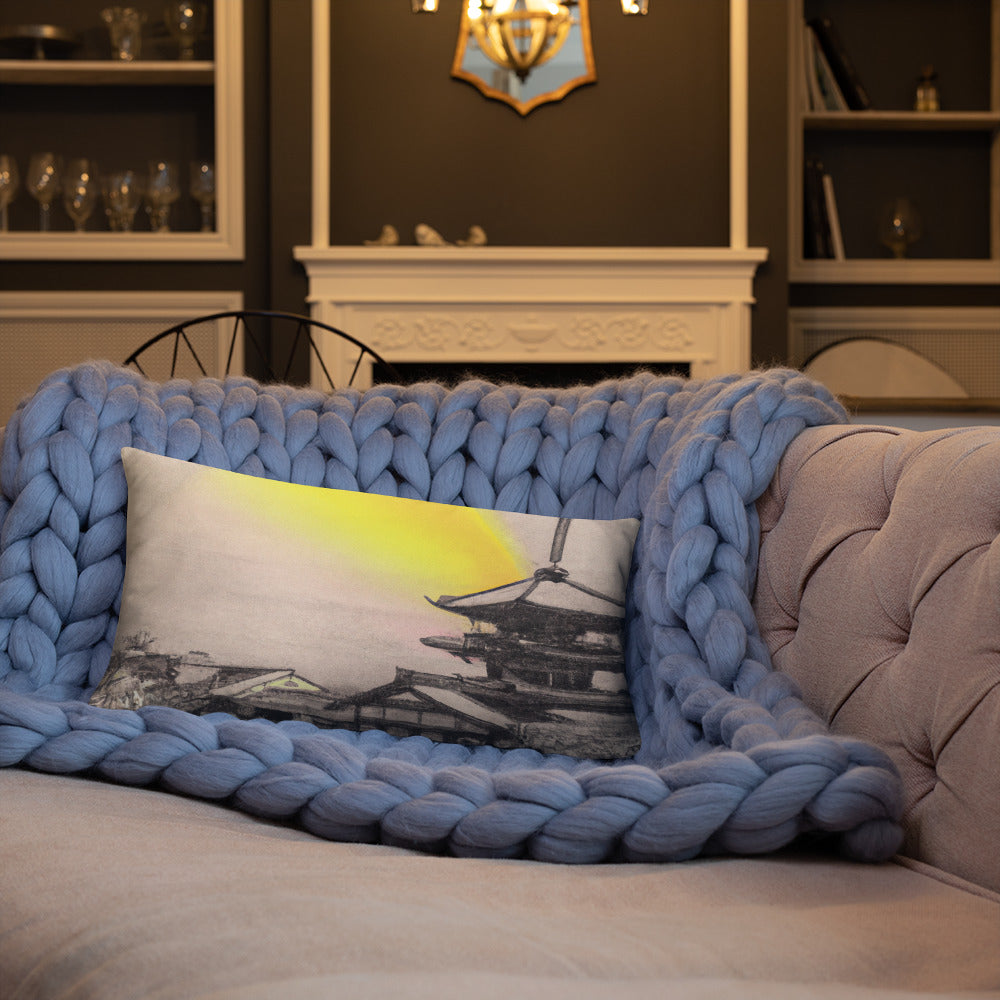 Pillow with Kyoto Artwork