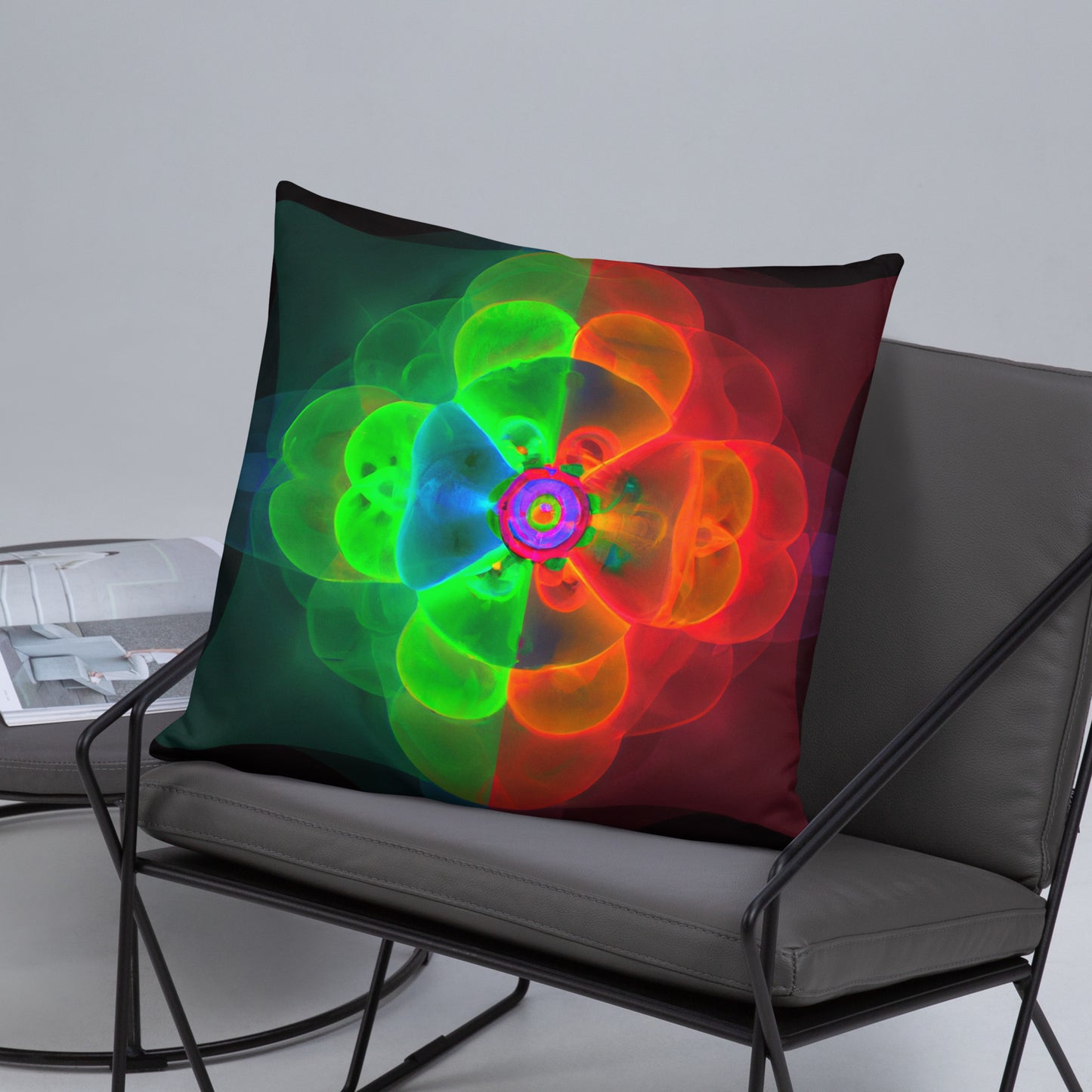 Pillow with Abstract Artwork