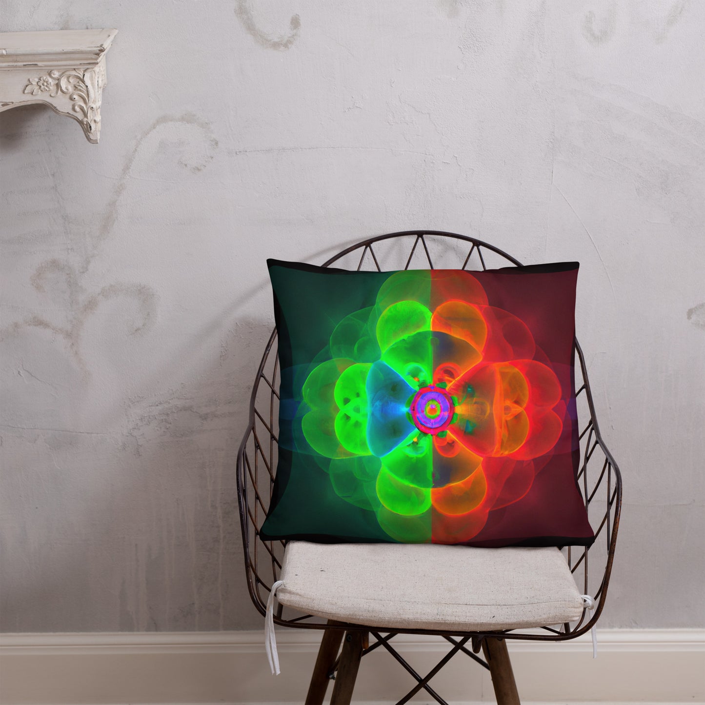 Pillow with Abstract Artwork