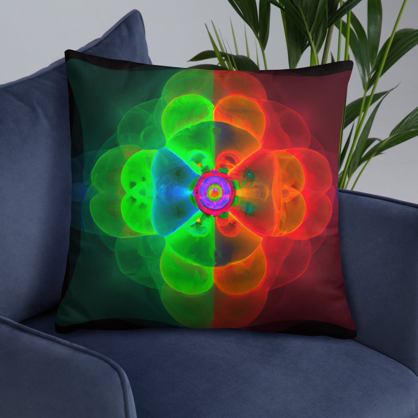 Pillow with Abstract Artwork