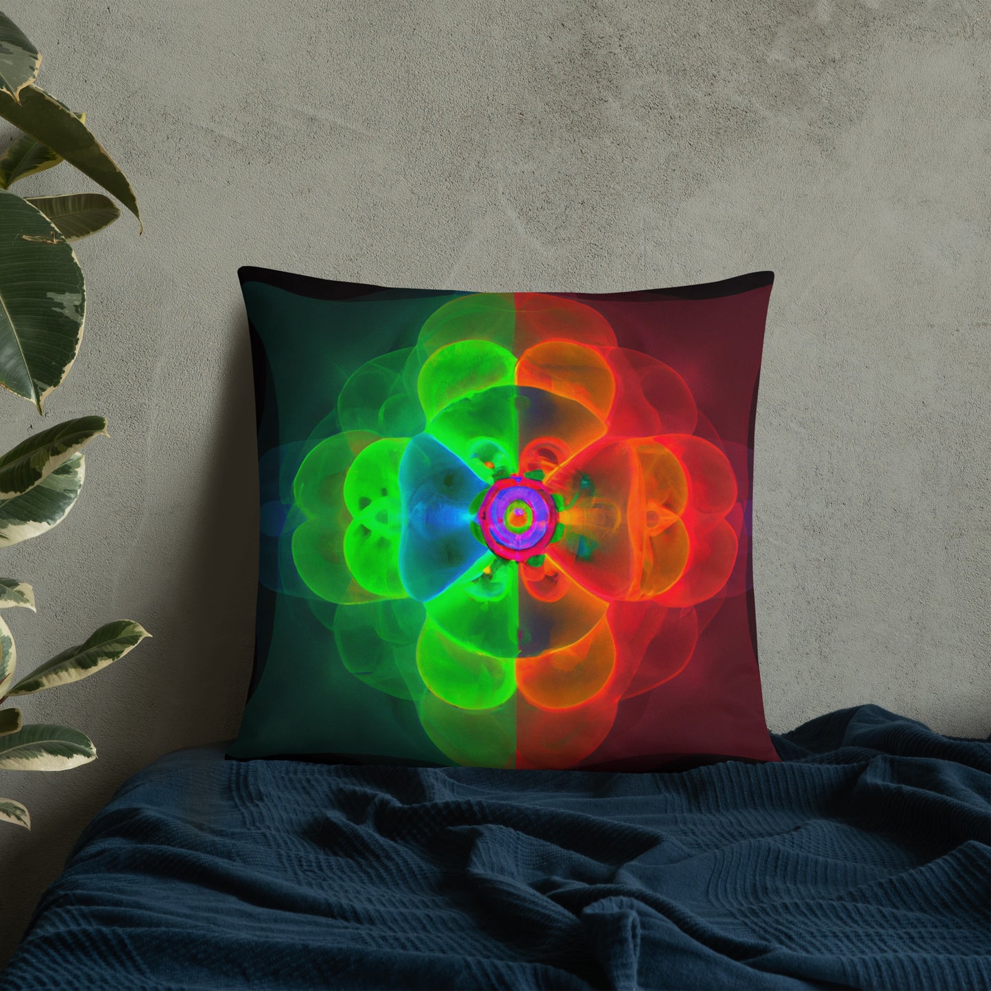 Pillow with Abstract Artwork