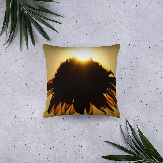 Pillow with Rising Sun Artwork