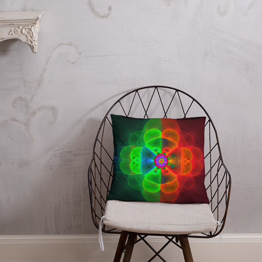 Pillow with Abstract Artwork