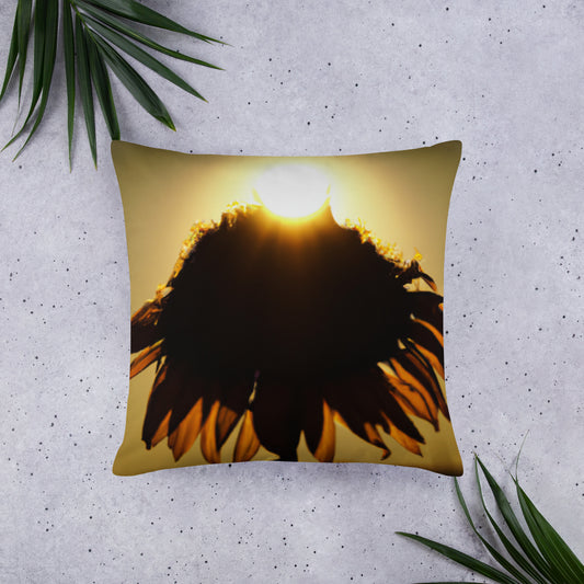 Pillow with Rising Sun Artwork